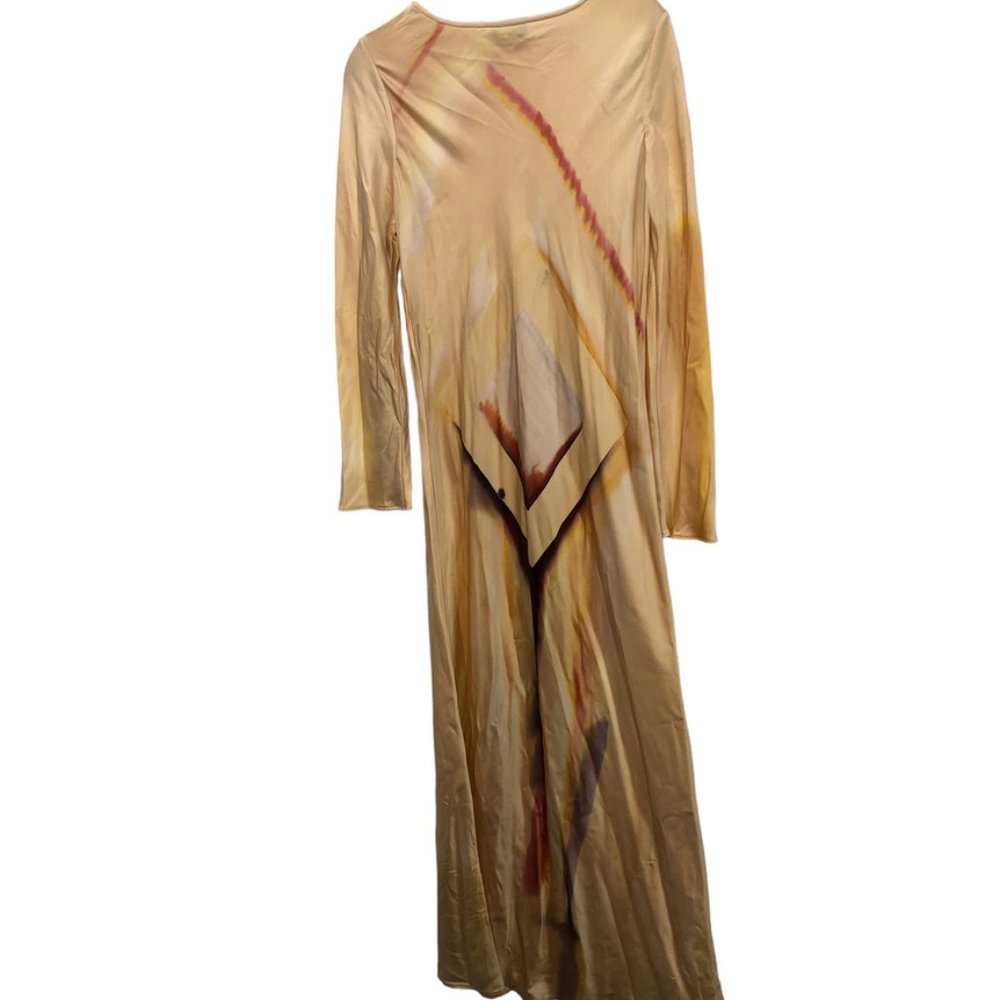 Carole Waller Hand Painted 100% SILK Slip Maxi